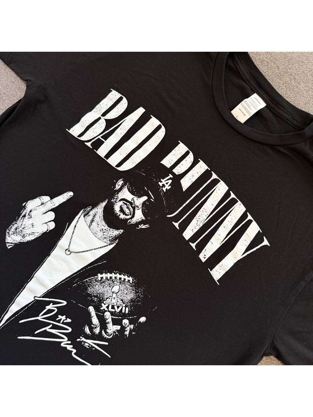 Bad Bunny Super Bowl LX 2026 Halftime Graphic Tee Men's L Black